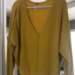 Beautiful yellow FP sweater. Size M